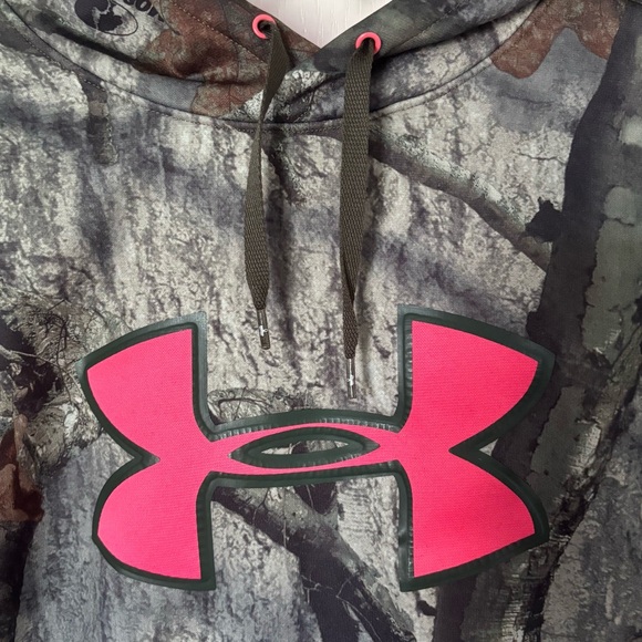 Under Armour Pink and Camo Hoodie - Picture 2 of 4